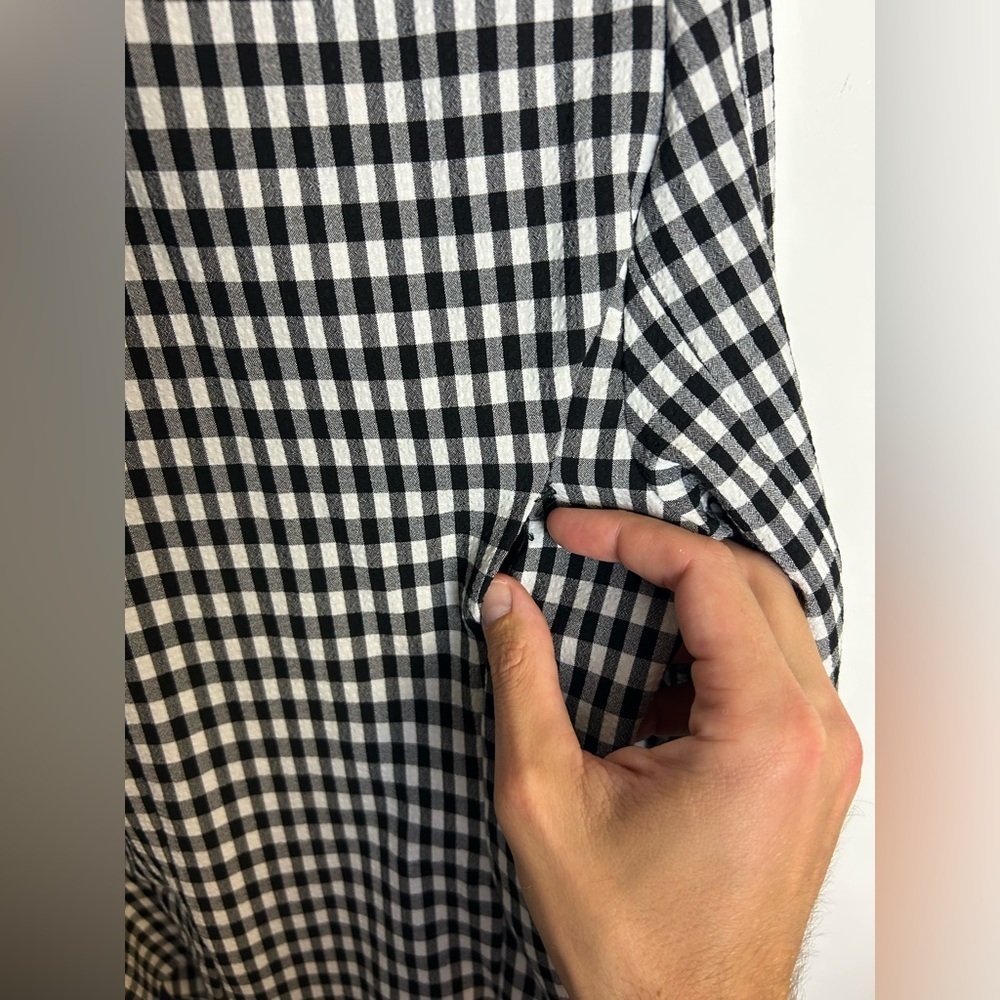 Maison D Amelie Black and White Checkered Women's Blazer Size M Cottagecore - Picture 8 of 12